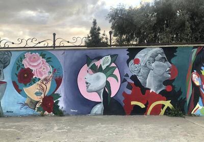 Large-scale murals are some of the team's most high-profile projects. Sinan Mahmoud for The National