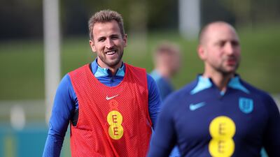 Harry Kane during training on Thursday. PA