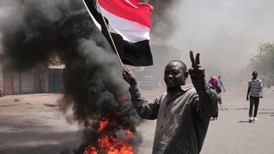 Sudanese protesters in Khartoum demonstrate against a military takeover that took place in October last year. Photo: AP