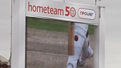 A look at a replay on the screen at Trent Bridge during a Test in 2010. Ian Kington / AFP