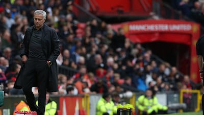 Manchester United manager Jose Mourinho was unhappy with the performance of his team at the weekend. EPA
