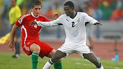 Ghana's Samuel Inkoom, right, is confident his country can succeed in South Africa.
