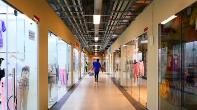 Shops in the clothing section at the Yiwu Market. Pawan Singh / The National