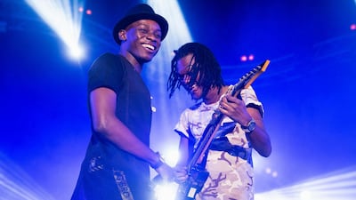 Caption: Sidike Diabate performs at the Mawazine Festival in Rabat, Morocco. Courtesy: Hakim Joundy