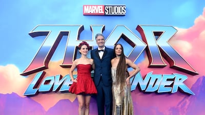 Portman, Waititi and Thompson. Getty Images