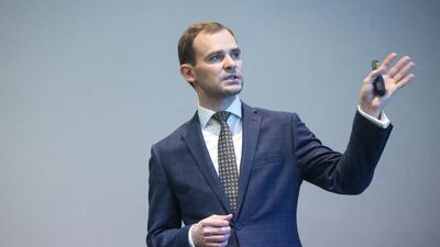 Anton Moskvin said that deliveries of enriched uranium to the UAE’s groundbreaking nuclear facility in Barakah will begin next year. Christopher Pike / The National