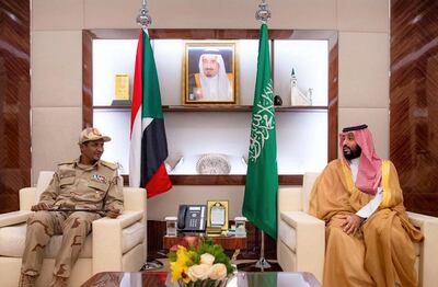 Saudi Crown Prince Mohammed bin Salman held talks in Jeddah with General Mohammed Hamdan Dagalo, the deputy head of Sudan's Transitional Military Council. Saudi Press Agency