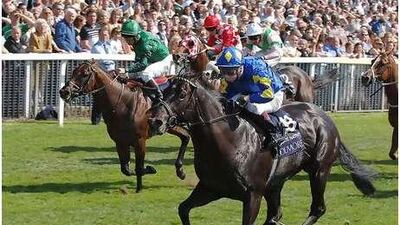 Kingsgate Native, above in action at York, is fancied to win the July Cup.