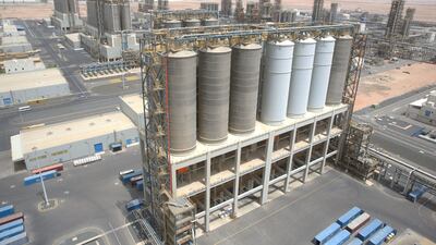 The Borouge petrochemical factory in Ruwais, Abu Dhabi. Adnoc owns 54 per cent of the company. Reuters