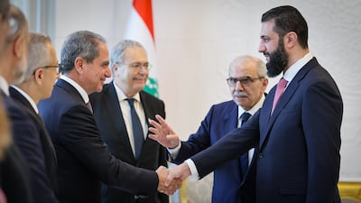 Lebanese Prime Minister Nawaf Salam meets Syrian President Ahmad Al Shara in Damascus at the weekend in a bid to bolster bilateral ties. AFP