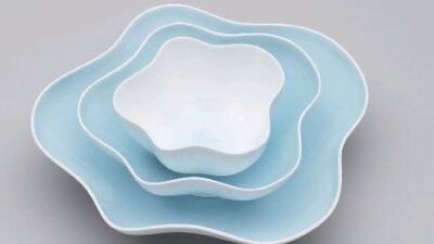 With pale tints and flowing lines, Bodo Sperlein's Blossom collection captures the trend for luminous, elegant home decor. Courtesy of Bodo Sperlein for Nikko