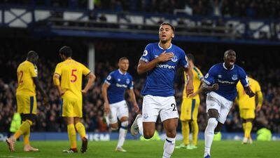 Dominic Calvert-Lewin scored Everton's opening goal against Crystal Palace. Getty Images