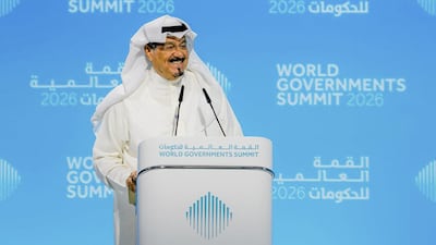 Sheikh Ahmad Abdullah Al Sabah addresses the World Governments Summit in Dubai. Photo: KUNA
