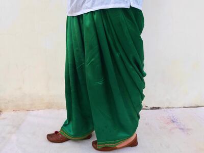 Khushveen Brar's emerald-green salwar.
