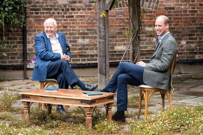 Conservationist Sir David Attenborough (left) was one of the inspirations for Prince William's Earthshot prize. Royal Foundation