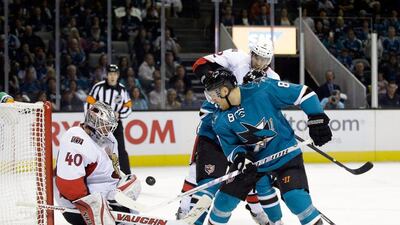 Joe Pavelski scored a goal for San Jose on Tuesday night. Ezra Shaw / Getty Images / AFP