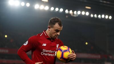 Xherdan Shaqiri during the match. Action Images via Reuters