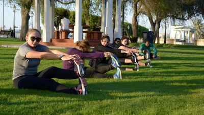 Tireless workout at the Boot Camp Fitness Solutions during Ramadan in Abu Dhabi. Khushnum Bhandari / The National