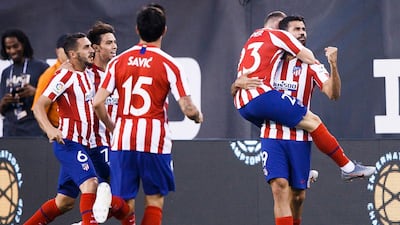 Costa, right, was on target four times in all. EPA