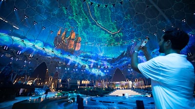 During the day, the shaded, landscaped interior has been used for music and theatrical performances.