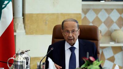 Lebanese President Michel Aoun has publicly defended Hezbollah in the past. AP