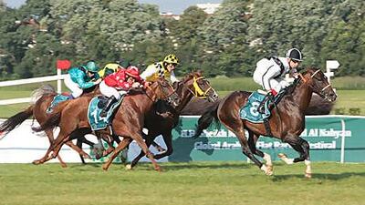It was a historic day in Warsaw, Poland yesterday, as Muqatil al Khalidiah won the inaugural Zayed Cup. It was the first Arabian thoroughbred race in the country. Courtesy Morhaf