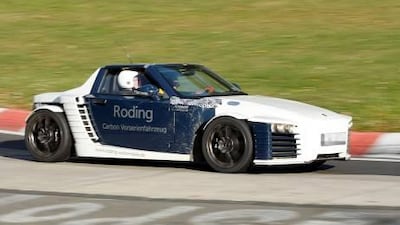The Roding Roadster 23 pictured on the Nurburgring.