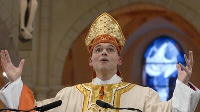 Bishop Franz-Peter Tebartz-van Elst during a Mass in Limburg Cathedral in January, 2008. Wolfgang Radtke / Reuters