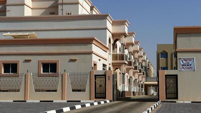Khalifa City A and B villas: 3BR - Dh185,000 average rental rate, no change year-on-year. 4BR - Dh225,000 average rental rate, down 2.2% year-on-year. 5BR - Dh240,000 average rental rate, down 2% year-on-year. Ravindranath K / The National