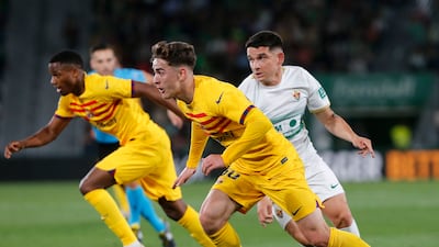 Gavi – 9. As tenacious as ever, battling to win every ball. After one battle in which he appeared to have no chance of winning the ball, he set Kounde up to score. Picked up first yellow card of the game, but the game’s most inventive player. Forced the mistake which set up the third, then brought off with Wednesday’s clasico in mind. AP