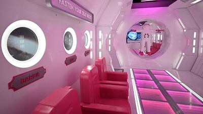 Barbie Interstellar Rocket at the interactive experience, which has drawn tens of thousands of visitors to its brightly hued, dream-like world since April