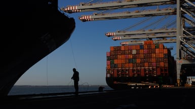 The London Gateway port, operated by DP World, in Stanford-le-Hope, Essex, in south-east England. Photo: Getty Images