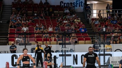 Irish expat Kat Fearon and Bader Al Noori, a first lieutenant with the Dubai Police, compete in the CrossFit games in the US earlier this week.