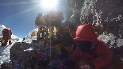 The climb from base came took four days. Wam