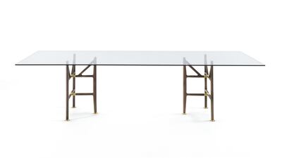 Glass tables, like this one from Chaplins Furniture, are perfect for small or dark rooms; Dh24,000, www.chaplins.co.uk.