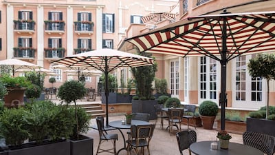 Dine al fresco in the inner courtyard.