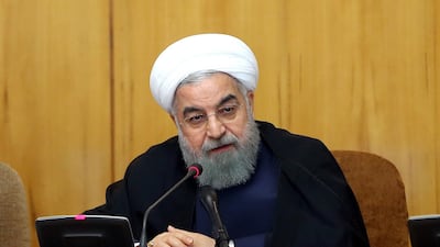 Iranian president Hassan Rouhani said at a cabinet meeting in Tehran, Iran on July 19, 2017 that his government will promptly respond to new sanctions imposed on it by the US with reciprocal measures. Iranian presidential website/EPA