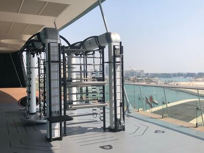 The outdoor gym set up is a first for the capital. Melinda Healy