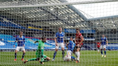 Manchester United's opener was credited to Lewis Dunk as an own goal. PA