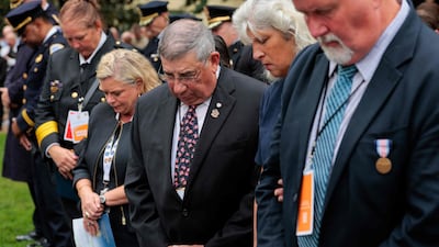 The ceremony at the Pentagon. Getty Images via AFP