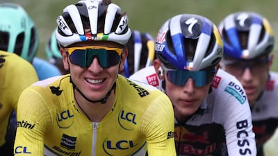 Tadej Pogagar during last month's Criterium du Dauphine that he won for the first time. AFP