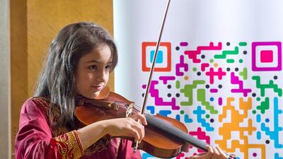 The 11-year-old Emirati violinist Khawla Al Rayhi. Courtesy Watermelon Communications
