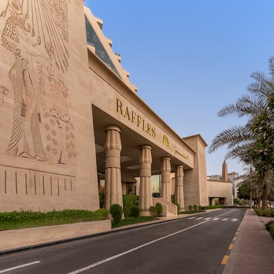 Suites at Raffles Dubai house four guests. Photo: Raffles Dubai