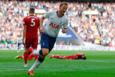 Harry Kane scored his first ever Premier League goal in August in Tottenham's win over Fulham. AFP