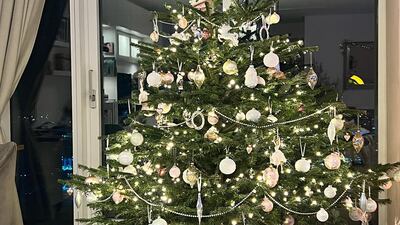 Korff bought a Christmas tree from Al Rifaa Nursery in Warsan, which imported it from the Netherlands. Photo: Liesje Korff