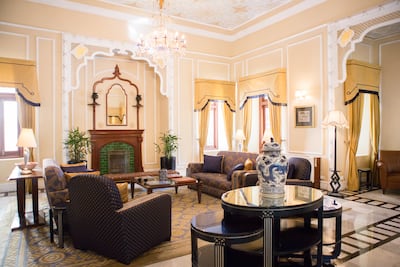 The lounge in the Viceregal Palace retains its regal heritage. Photo: Ananda in the Himalayas