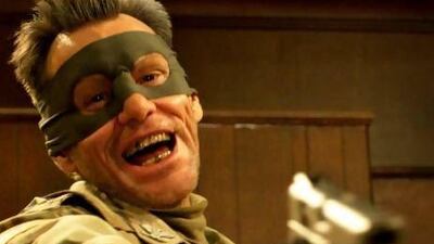 Jim Carrey as Colonel Stars and Stripes in a scene from Kick-Ass 2. AP