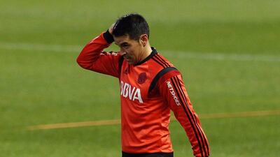 River Plate and former Barcelona player Javier Saviola shown at training on Friday ahead of the Club World Cup final in Japan on Sunday. Yuya Shino / Reuters / December 18, 2015