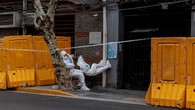 Residents in Shanghai are asked to stay at home unless they are going out for a coronavirus test. EPA