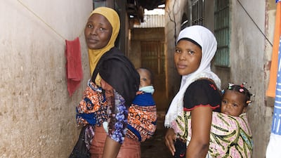 Mothers carrying their babies in Yaounde, the capital of Cameroon. By 2100 more than half of live births will occur in sub-Saharan Africa. Getty Images